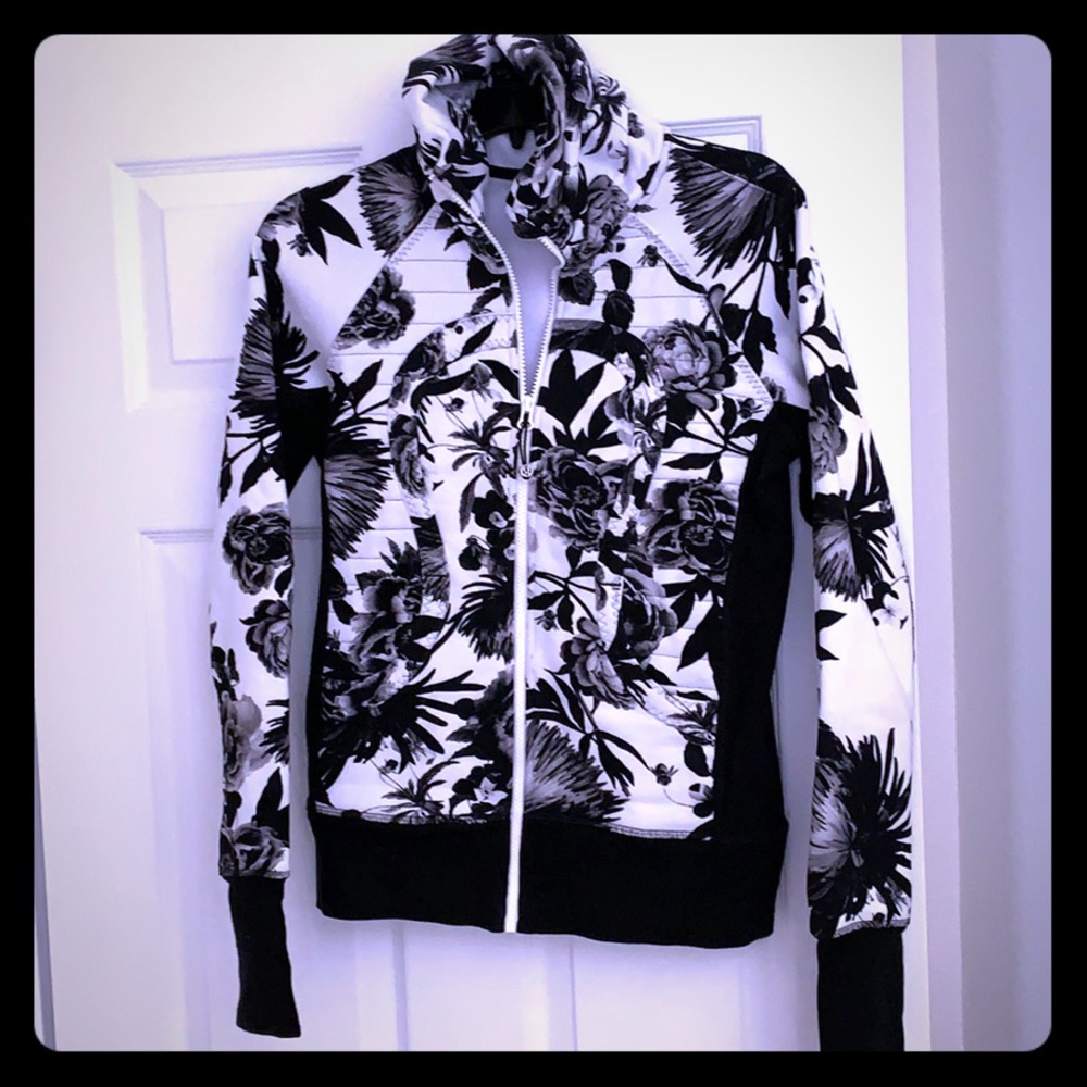 lululemon athletica Monochrome Floral Zip Hoodie